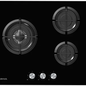 Encimera Gas ARTICA ACG60301 3 Fuegos CristalGas con WOK