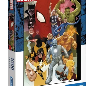 Clementoni Puzzle 1000 piezas Los 4 fantásticos y otros súperheroes de Marvel (39612)