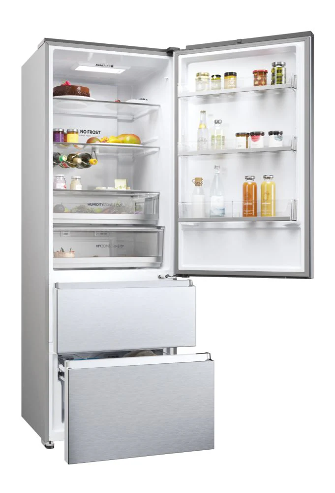 Frigorífico Combi Haier HTR5720ENMG 483L No Frost Inox 3 Puertas - Imagen 2
