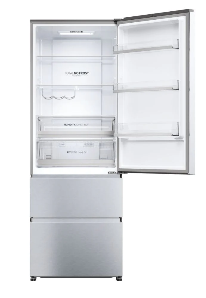 Frigorífico Combi Haier HTR5720ENMG 483L No Frost Inox 3 Puertas - Imagen 3
