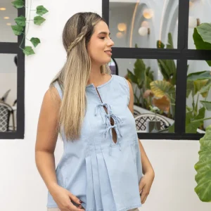 Blusa Materna Denim Isla