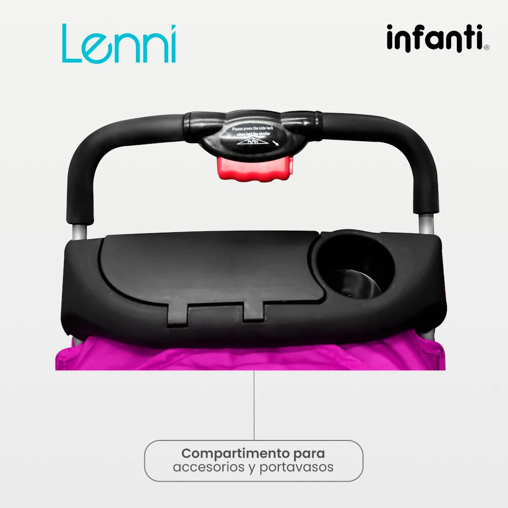 Carriola Lenni Con Sistema De Viaje Plegado A Una Mano y Charola Desmontable - Imagen 6