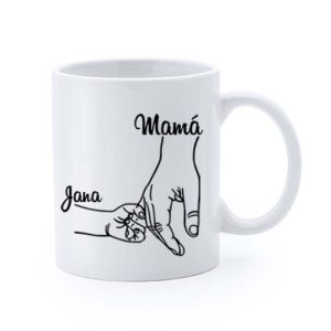Taza Personalizada Cerámica Mamá de la mano
