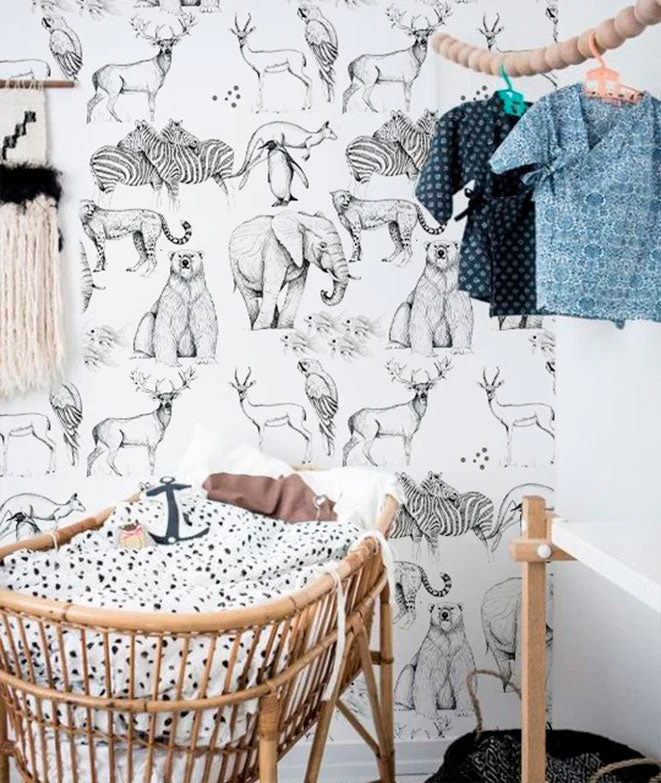 ANIMALS I Papel pintado infantil - Imagen 3